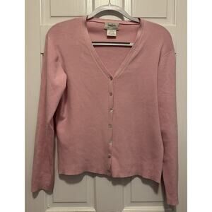 Neiman Marcus Exclusive Silk Cardigan – Women’s M – Pink – 80% Silk